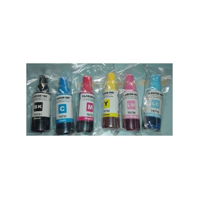 Clarion Ink EPSON 100ml 6pcs + FREE 1pc Black Ink