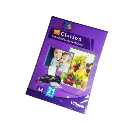 Clarion A4 Waterproof Glossy Photo Paper 21 Sheets