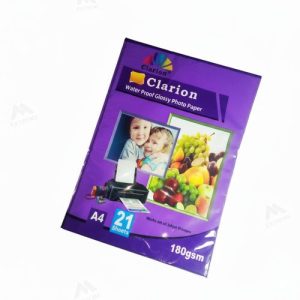 Clarion A4 Waterproof Glossy Photo Paper 21 Sheets